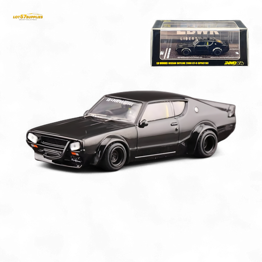 Inno64 Nissan Skyline 2000 GT-R KPGC110 Kenmeri Black 1:64 - Evergreen Kings