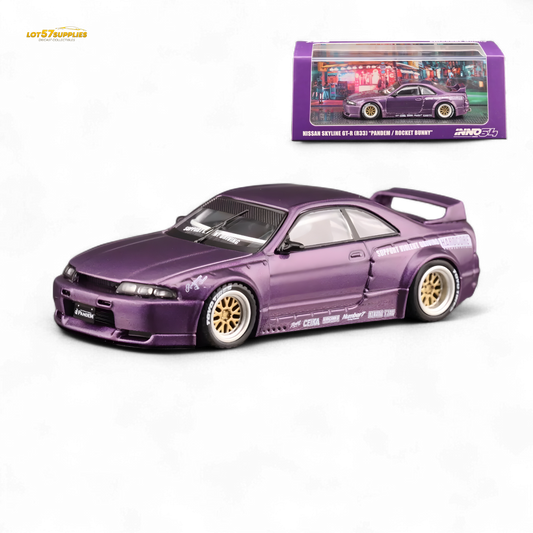 Inno64 Nissan Skyline GT-R R33 Pandem Rocket Bunny Purple 1:64 - Evergreen Kings