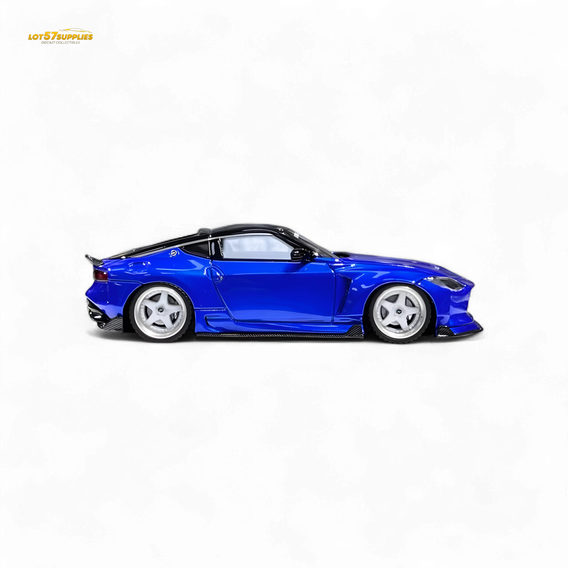 Nissan 400Z Candy Blue diecast resin model car, 1:64 scale, detailed miniature replica from Lot57Supplies Diecast Shop.