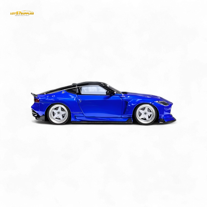 Nissan 400Z Candy Blue diecast resin model car, 1:64 scale, detailed miniature replica from Lot57Supplies Diecast Shop.