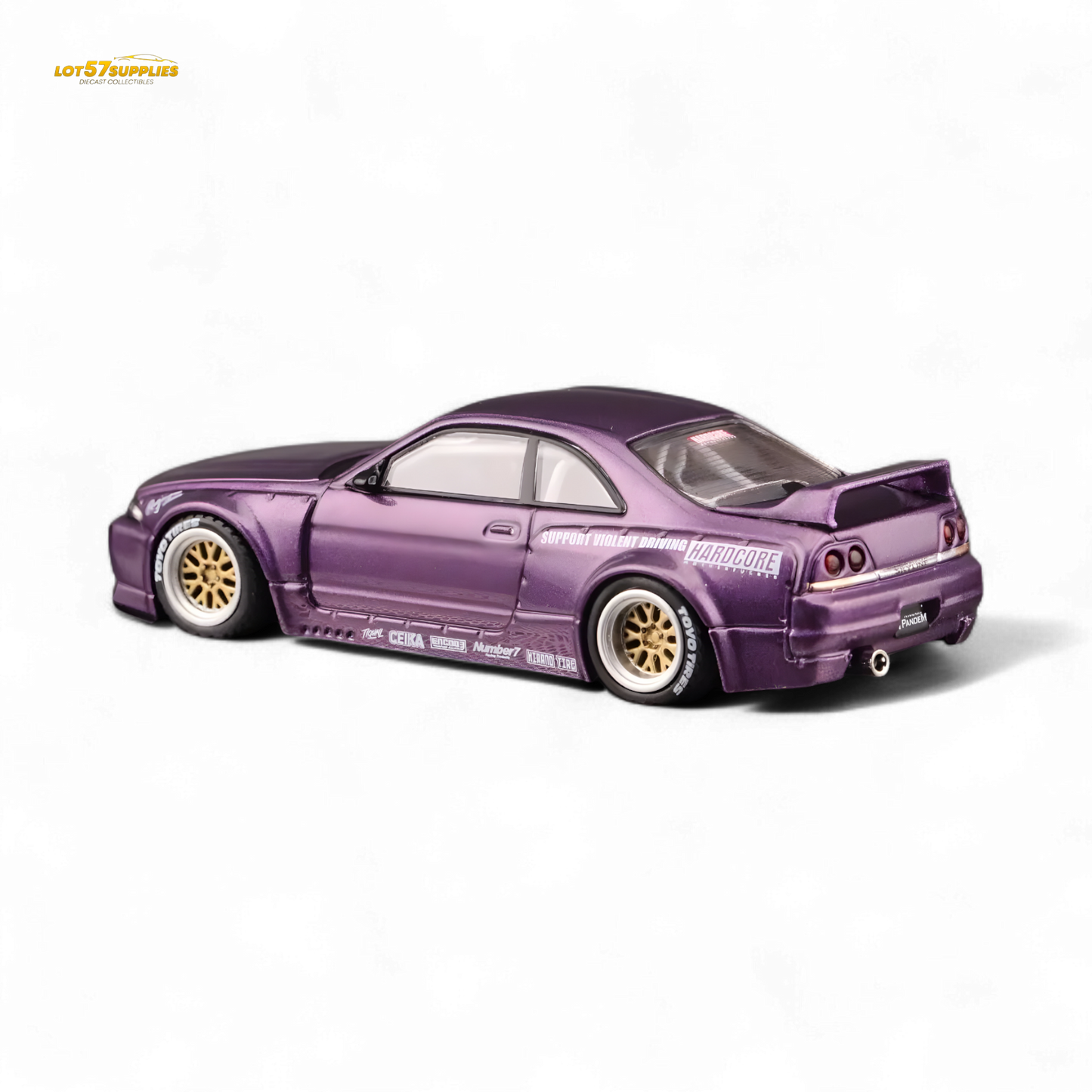 Inno64 Nissan Skyline GT-R R33 Pandem Rocket Bunny Purple 1:64 - Evergreen Kings