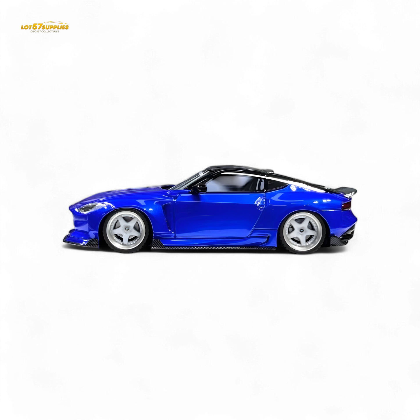 Nissan 400Z Candy Blue 1:64 resin diecast model car, detailed miniature replica from Lot57Supplies Diecast Shop.