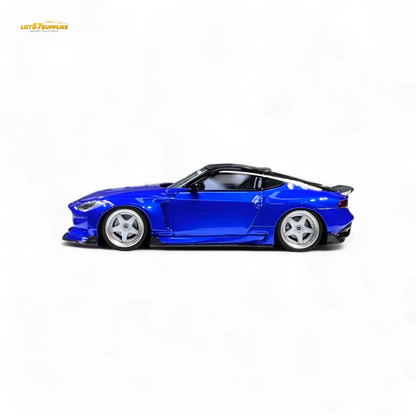Nissan 400Z Candy Blue 1:64 resin diecast model car, detailed miniature replica from Lot57Supplies Diecast Shop.
