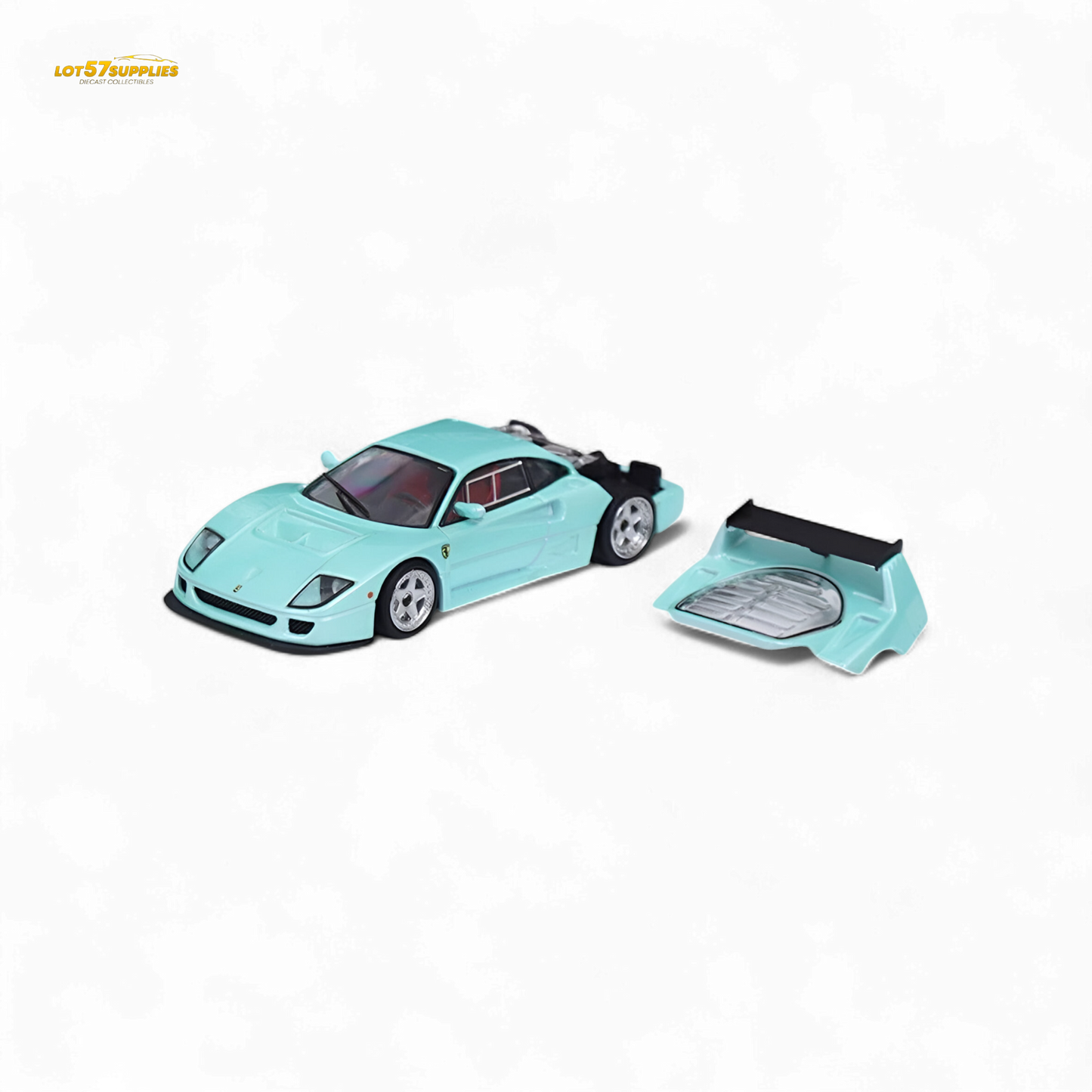 Stance Hunters Ferrari F40 LM Light Aqua Green 1:64 - Evergreen Kings