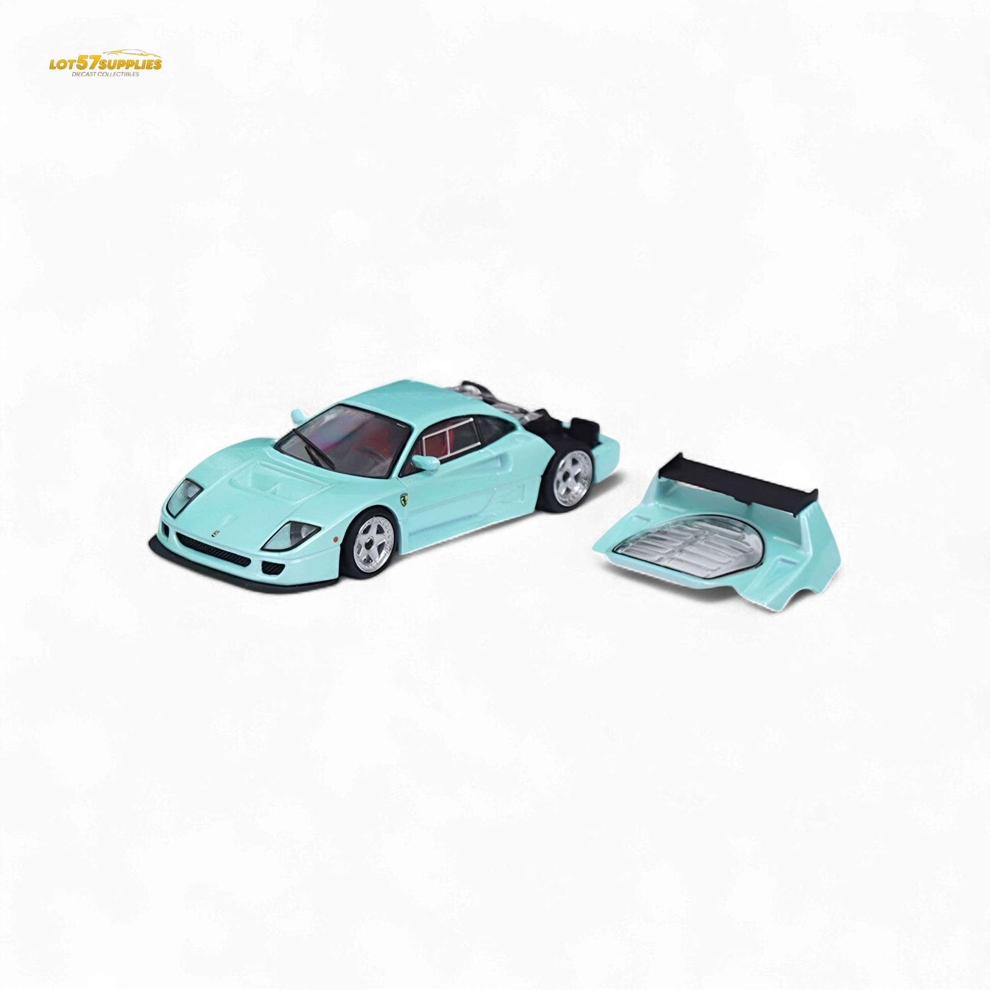 Stance Hunters Ferrari F40 LM Light Aqua Green 1:64 - Evergreen Kings