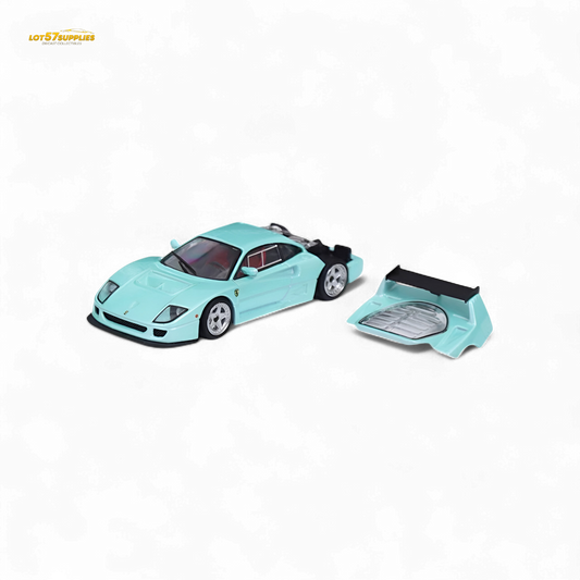 Stance Hunters Ferrari F40 LM Light Aqua Green 1:64 - Evergreen Kings