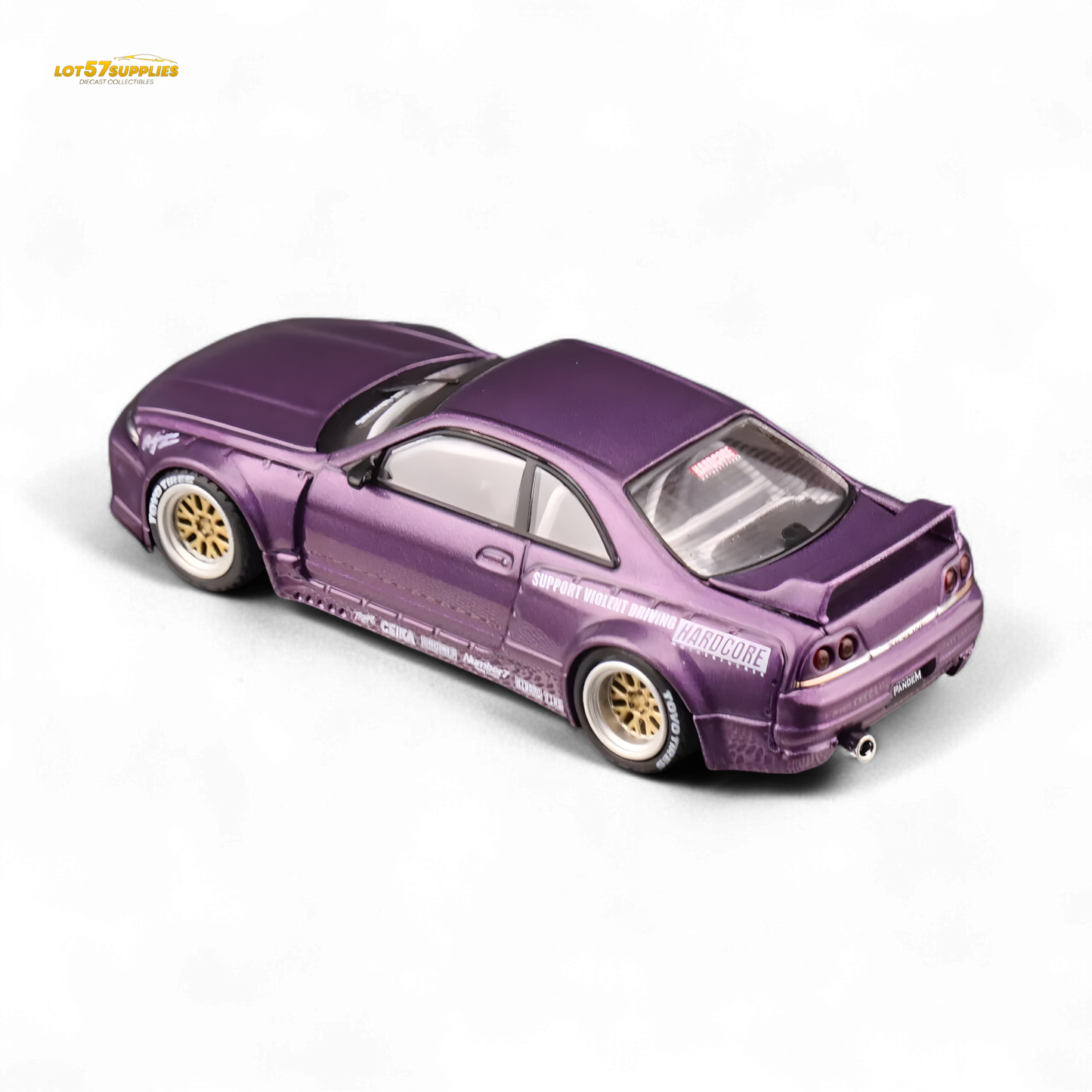 Inno64 Nissan Skyline GT-R R33 Pandem Rocket Bunny Purple 1:64 - Evergreen Kings