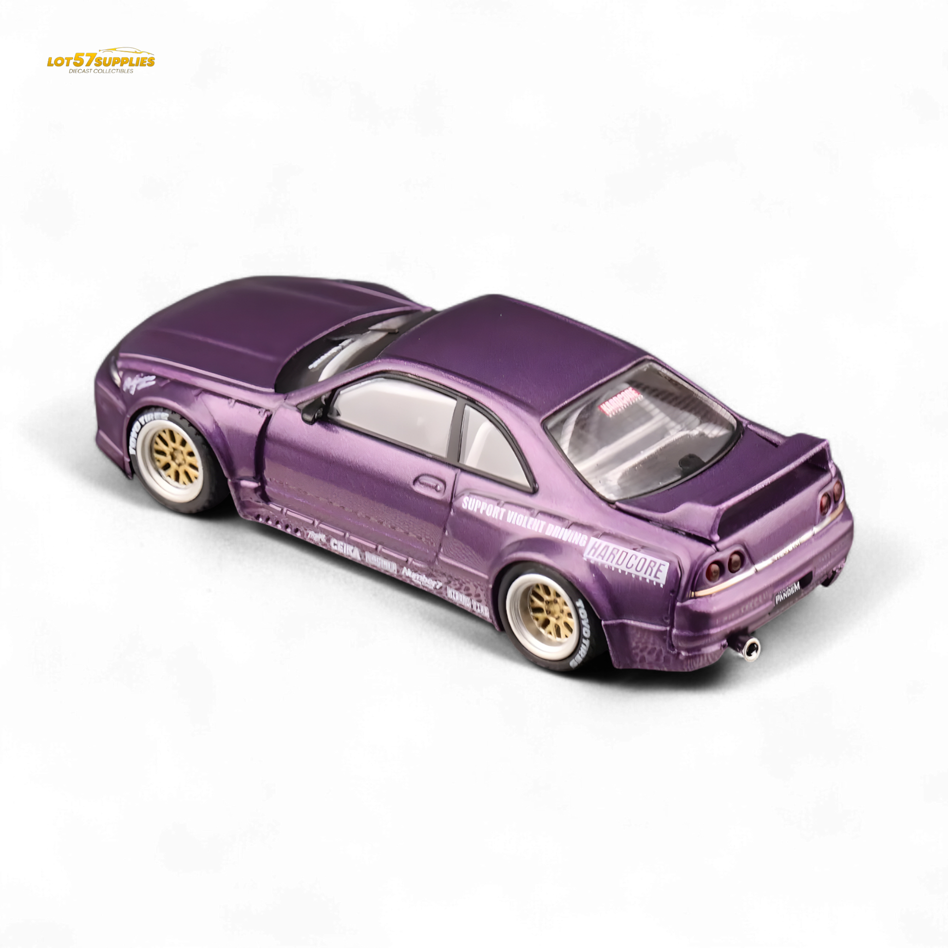 Inno64 Nissan Skyline GT-R R33 Pandem Rocket Bunny Purple 1:64 - Evergreen Kings