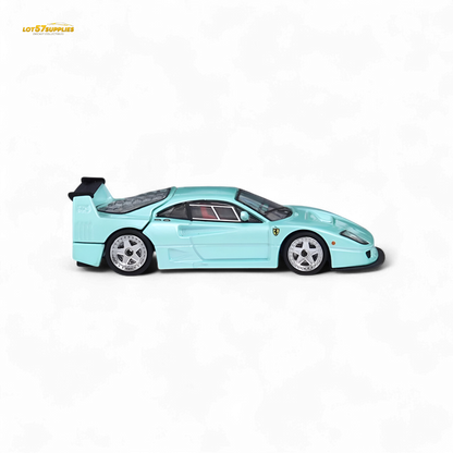 Stance Hunters Ferrari F40 LM Light Aqua Green 1:64 - Evergreen Kings