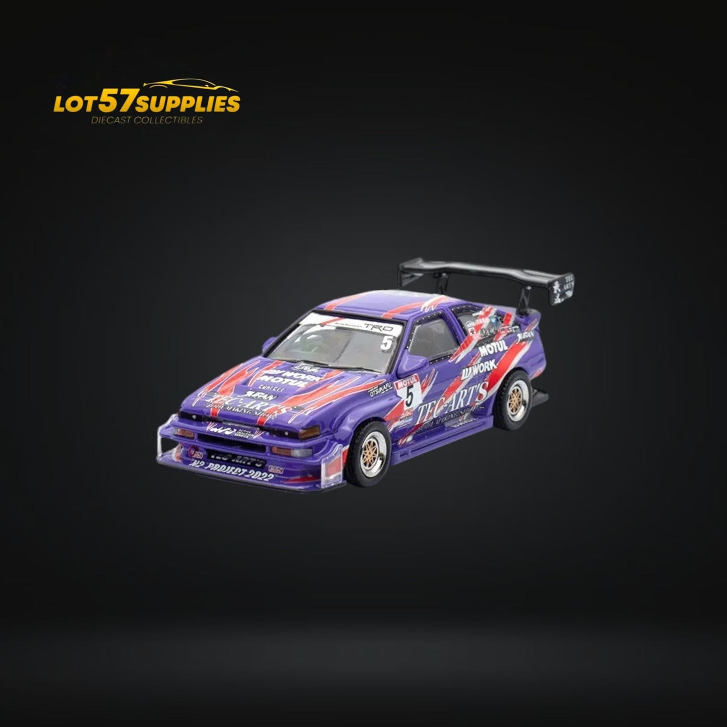 Inno64 Toyota Sprinter Trueno AE86 Purple 1:64 - Evergreen Kings