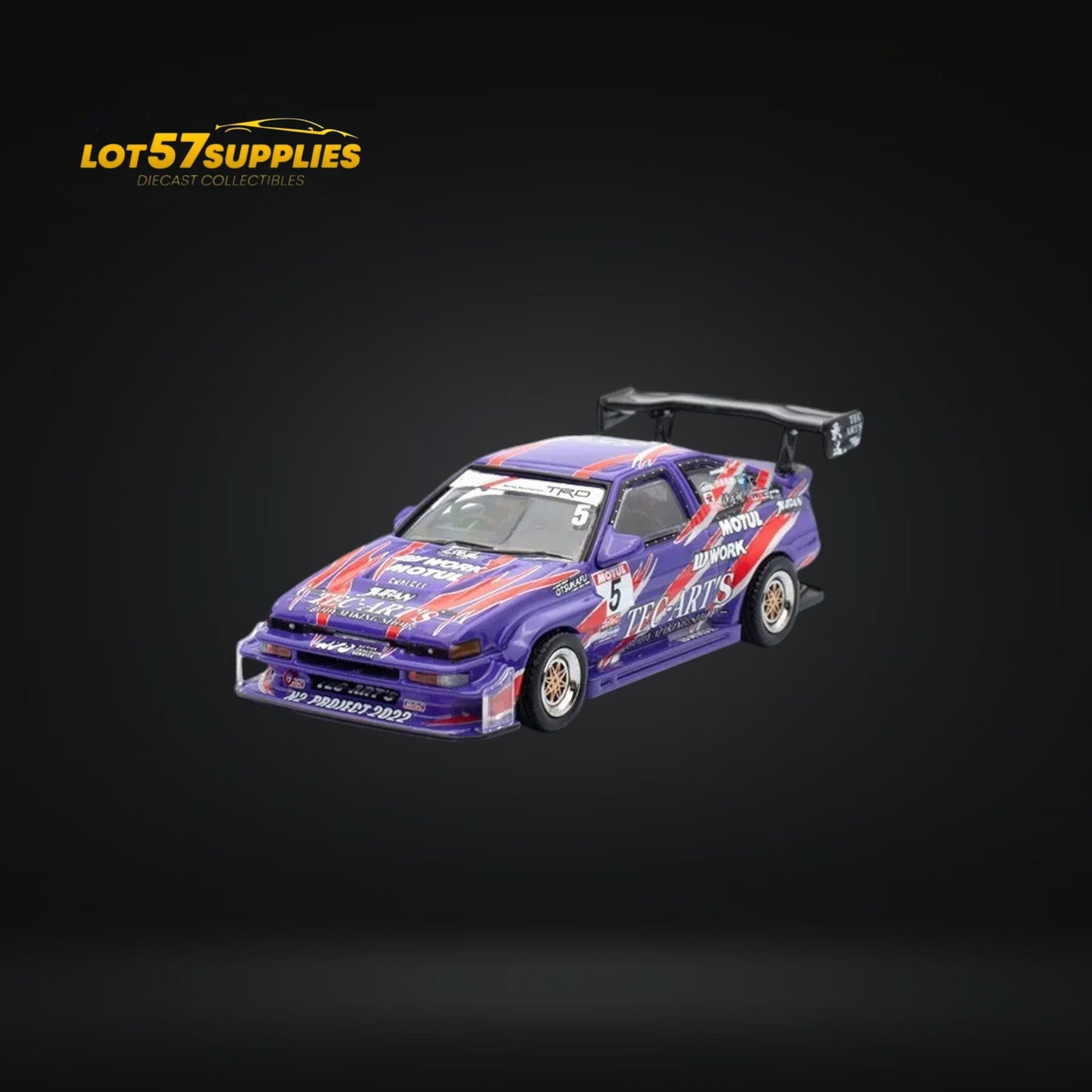 Inno64 Toyota Sprinter Trueno AE86 Purple 1:64 - Evergreen Kings