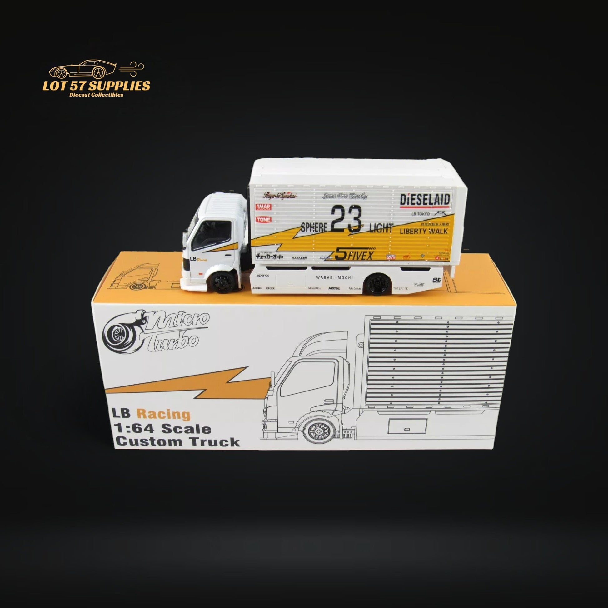 Hino 300 LBWK MicroTurbo Hino diecast truck silhouette lighting model in 1:64 scale by Lot57Supplies Diecast Shop