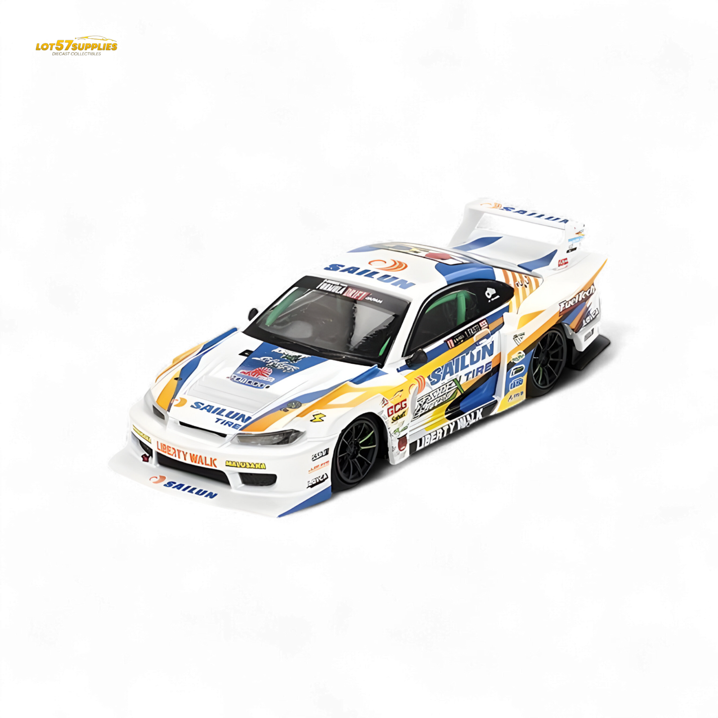 Mini-GT Nissan LB-Super Silhouette S15 Silvia 2023 Formula Drift Japan #895 1:64 - Evergreen Kings