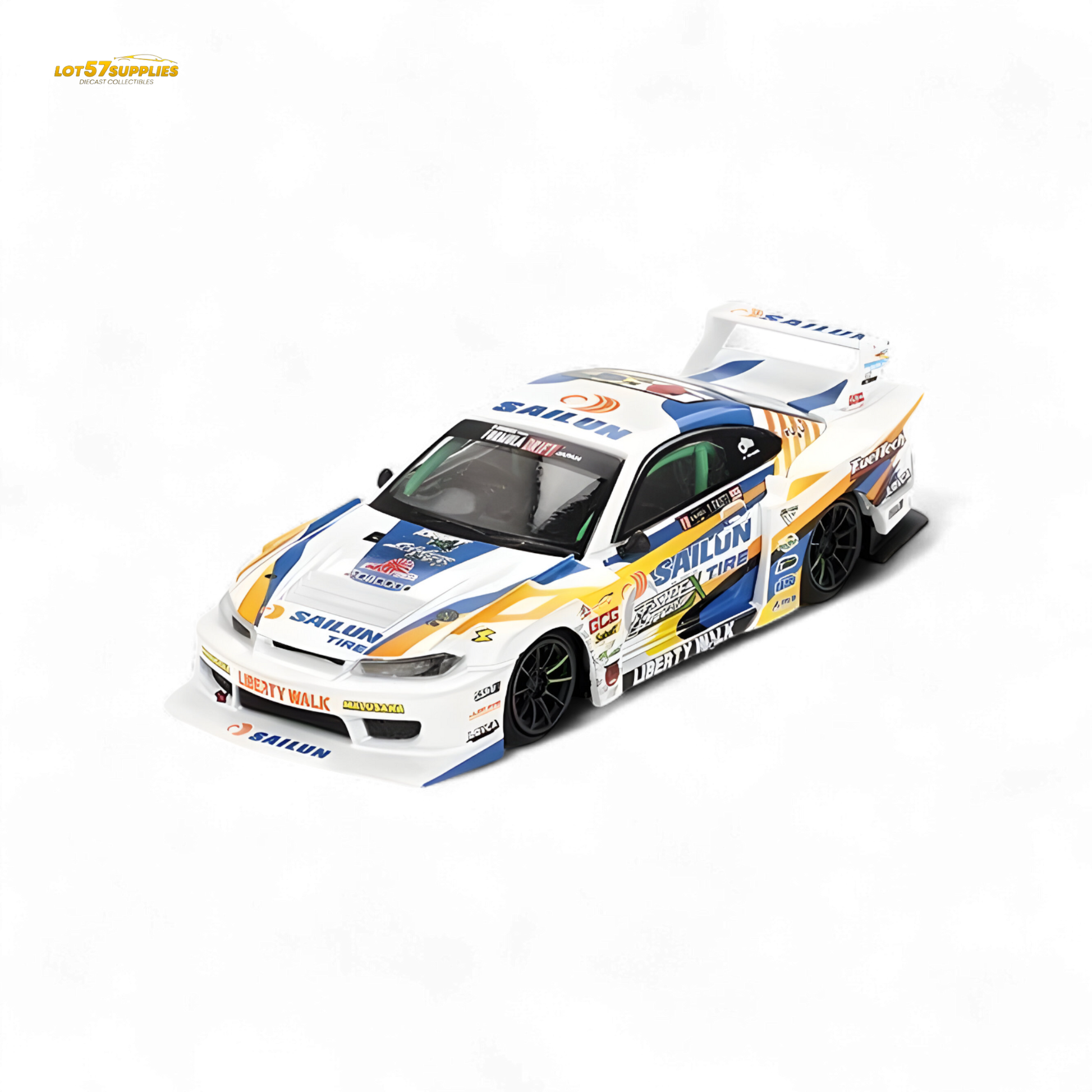 Mini-GT Nissan LB-Super Silhouette S15 Silvia 2023 Formula Drift Japan #895 1:64 - Evergreen Kings