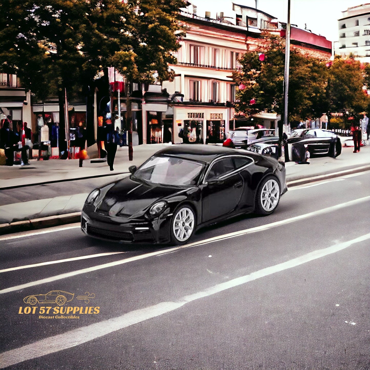 Mini GT Porsche 911 GT3 Touring Black 1:64 - Evergreen Kings