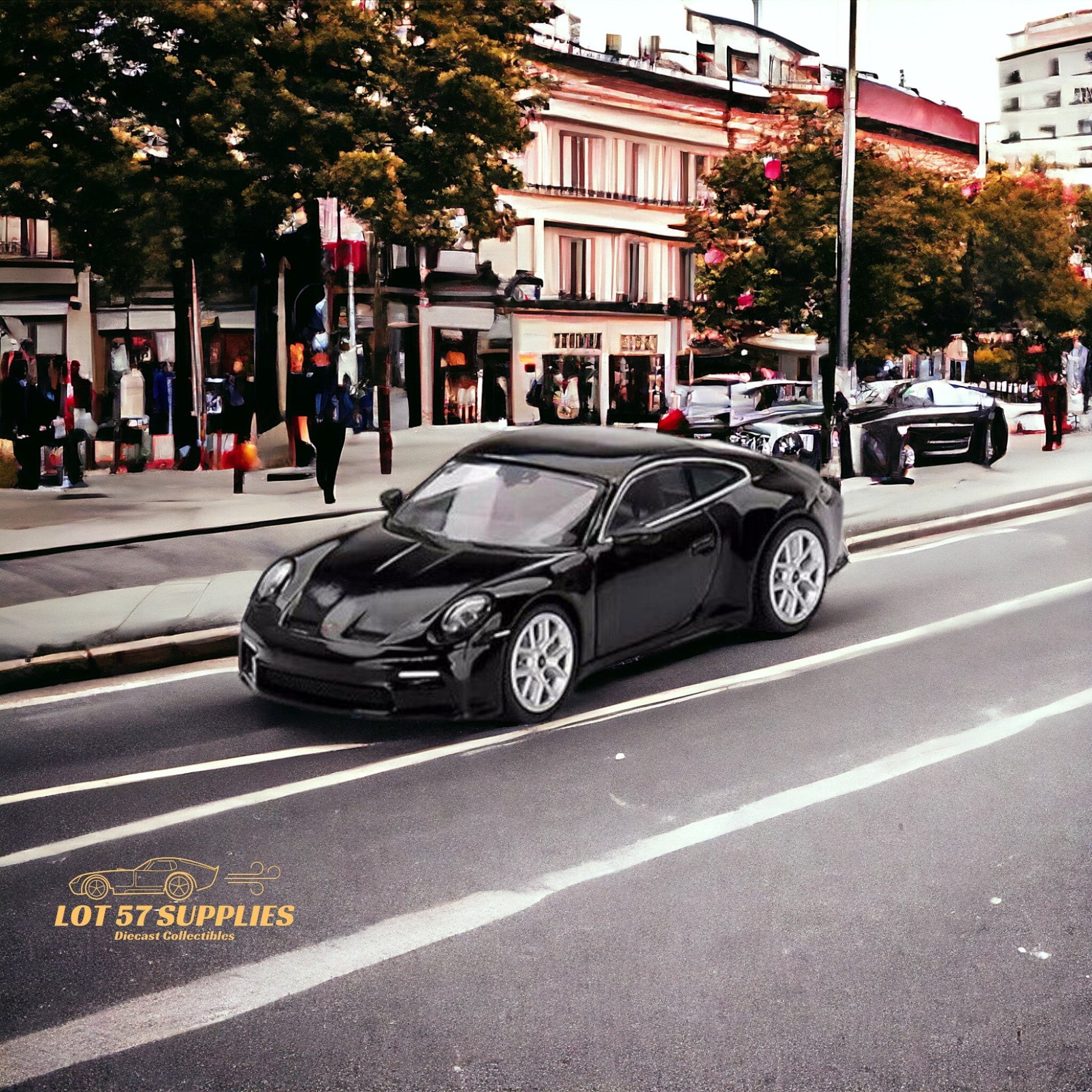 Mini GT Porsche 911 GT3 Touring Black 1:64 - Evergreen Kings