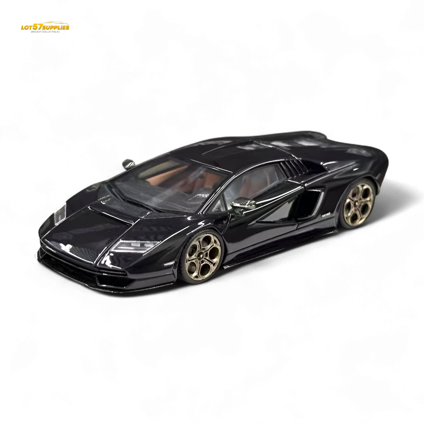 Lamborghini Fuelme Model Countach LPI 800-4 diecast car in Nero Maia black, 1:64 scale, detailed model from Lot57Supplies Diecast Shop