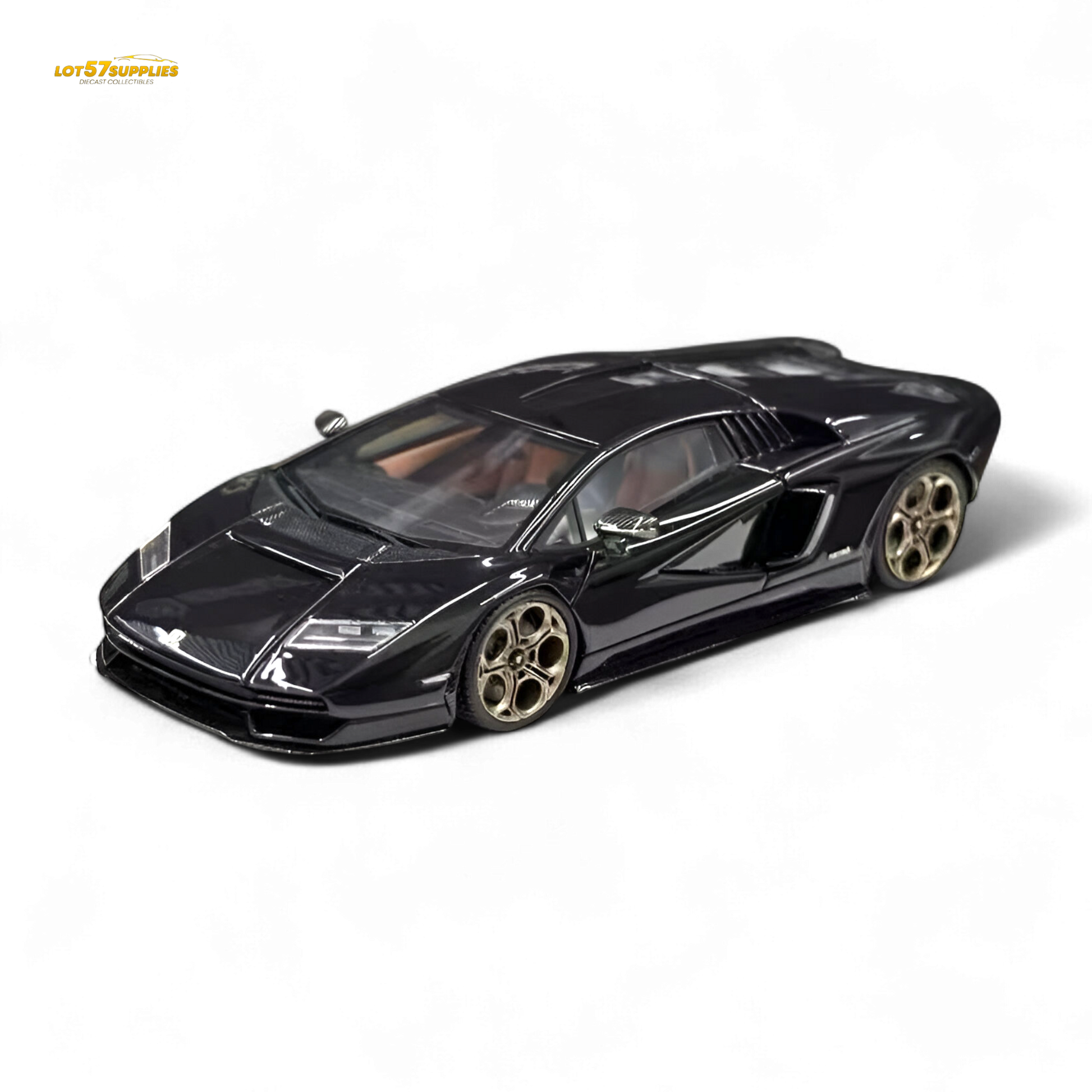 Lamborghini Fuelme Model Countach LPI 800-4 diecast car in Nero Maia black, 1:64 scale, detailed model from Lot57Supplies Diecast Shop