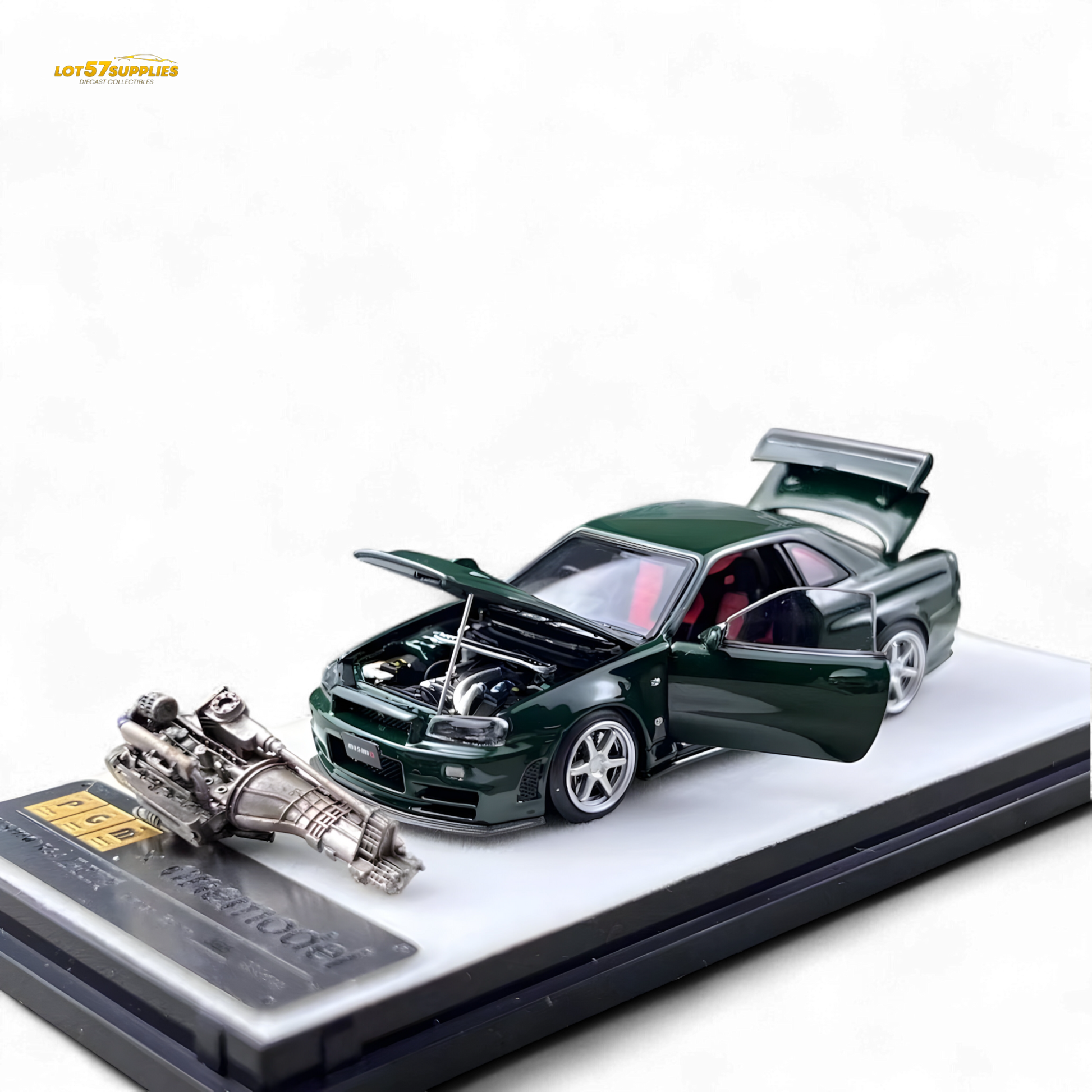 PGM Nissan GTR R34 Z-TUNE British Green 1:64 - Evergreen Kings