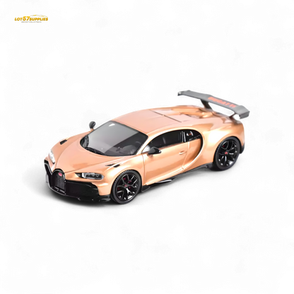 Diecast model of Bugatti Chiron Pur Sport by YM Model in 1:64 scale, featuring detailed design and vibrant colors.