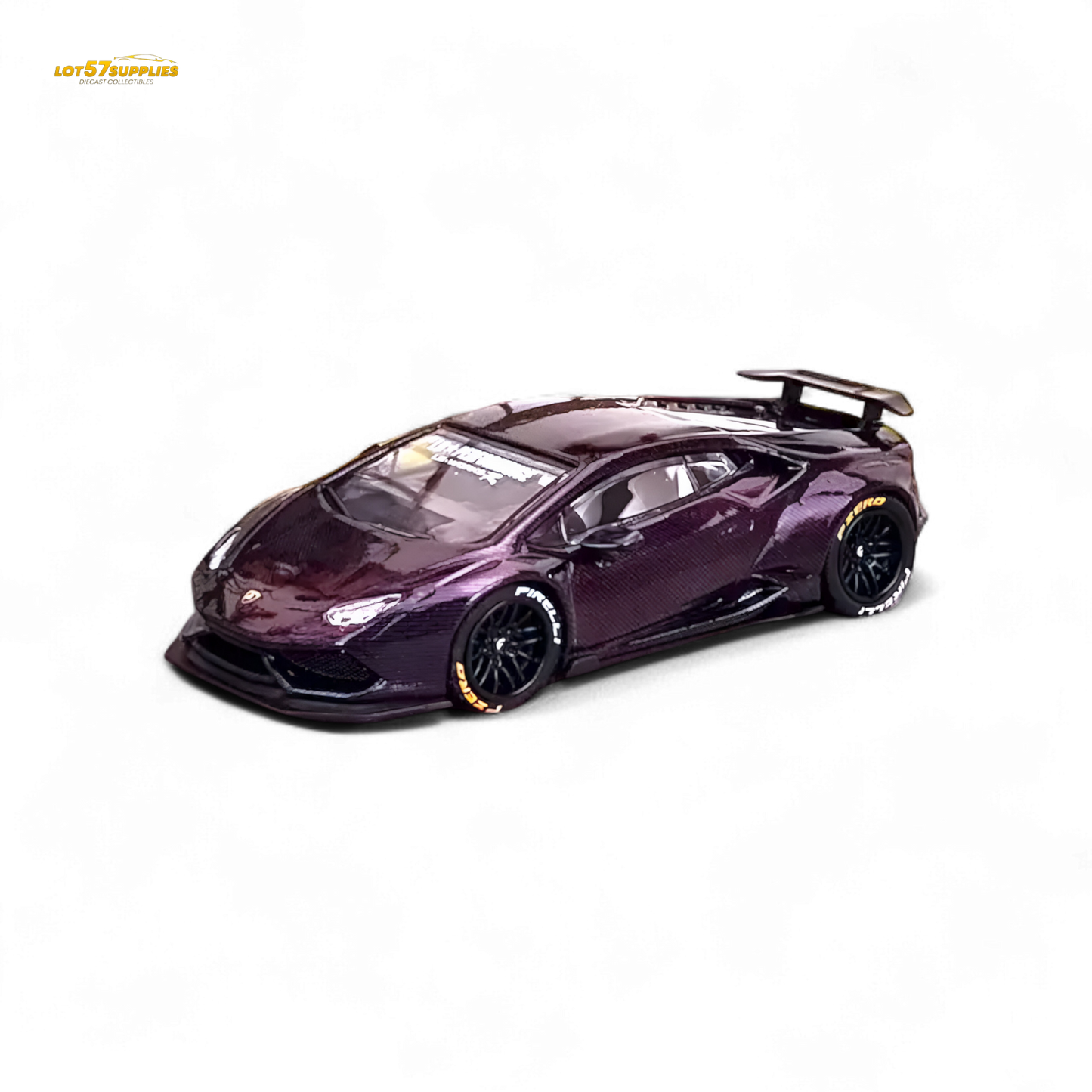 King Model Lamborghini Huracan LP610 Purple Carbon Fiber 1:64 - Evergreen Kings