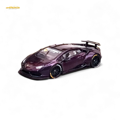 King Model Lamborghini Huracan LP610 Purple Carbon Fiber 1:64 - Evergreen Kings