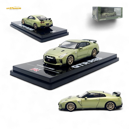 Inno64 Nissan Skyline GT-R R35 diecast model in Millennium Jade color, detailed 1:64 scale car from Lot57Supplies Diecast Shop