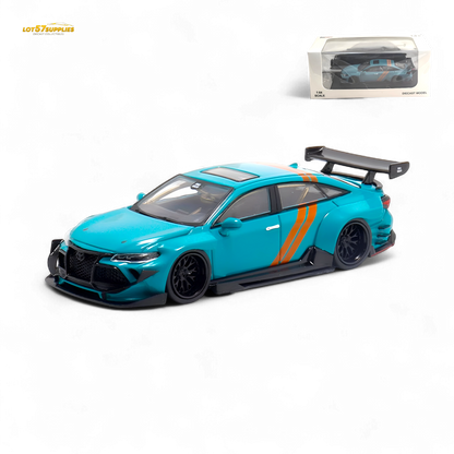Green Toyota Avalon diecast model with modified concept livery, detailed 1:64 scale toy car by Lot57Supplies Diecast Shop.
