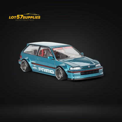 Mini GT x Kaido House Honda Civic EF Tahitian Green 1:64 - Evergreen Kings