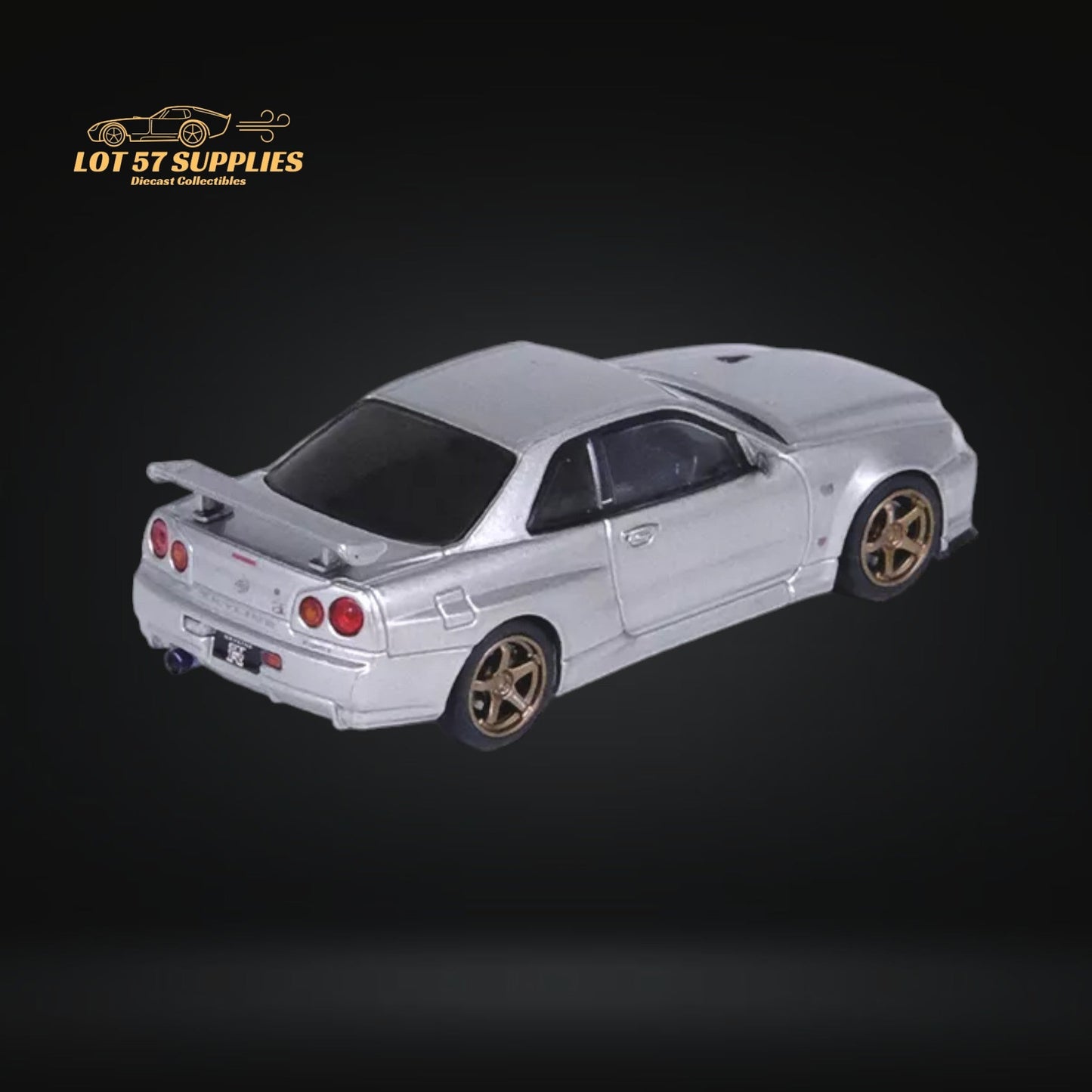 Inno64 Nissan Skyline GT-R R34 V-SPEC II Silver 1:64 - Evergreen Kings
