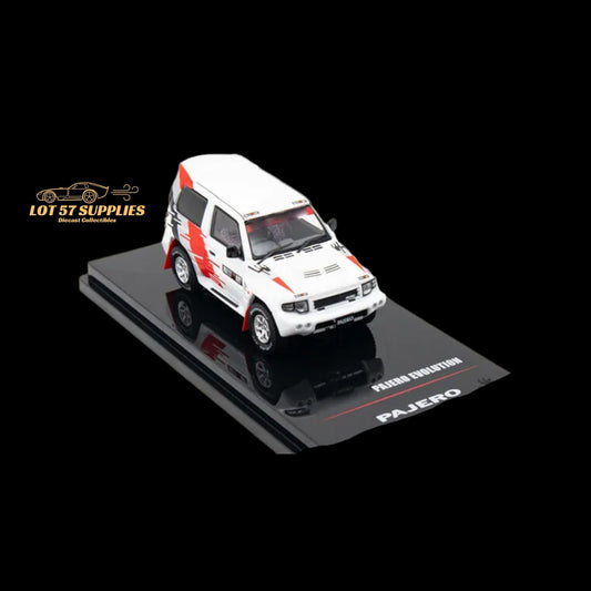 Inno64 Mitsubishi Pajero Evolution Ralliart White 1:64 - Evergreen Kings