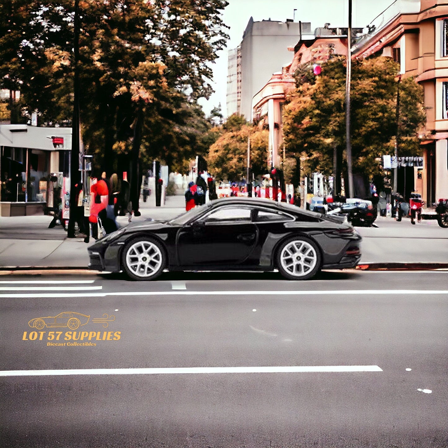 Mini GT Porsche 911 GT3 Touring Black 1:64 - Evergreen Kings