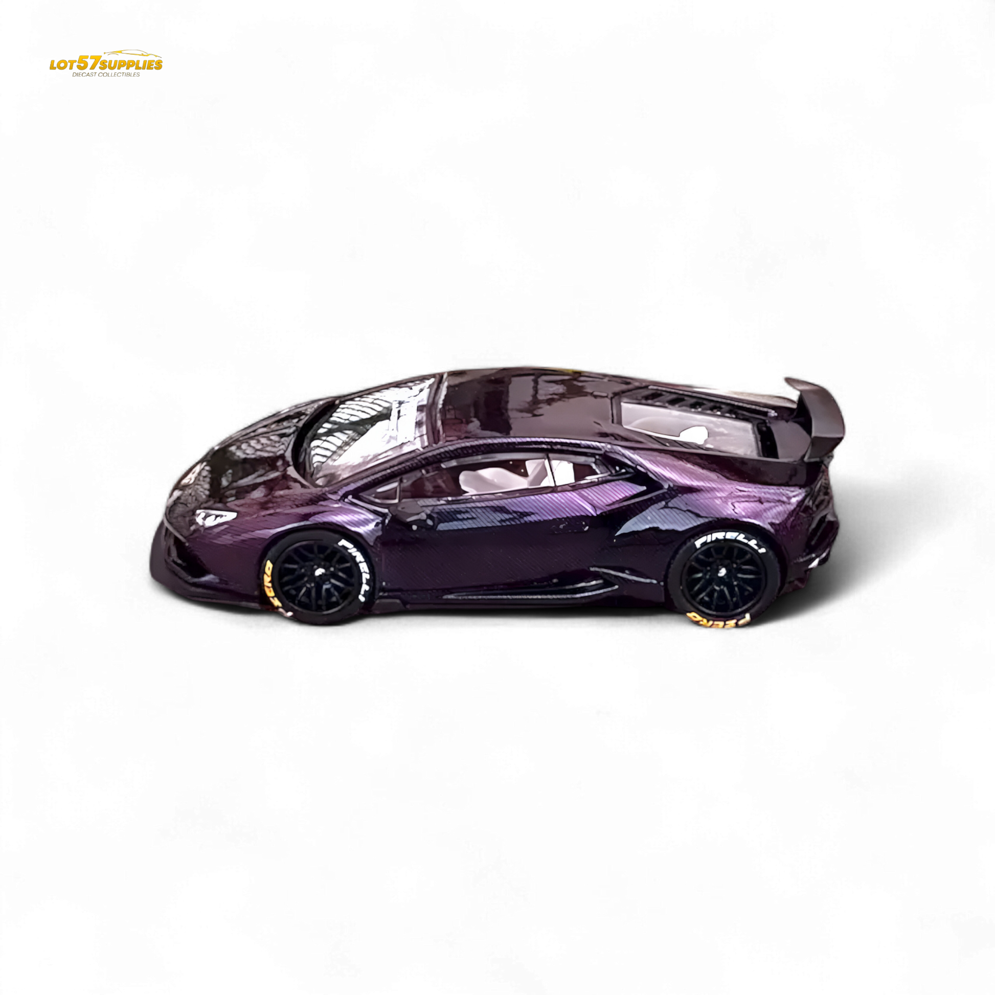 King Model Lamborghini Huracan LP610 Purple Carbon Fiber 1:64 - Evergreen Kings