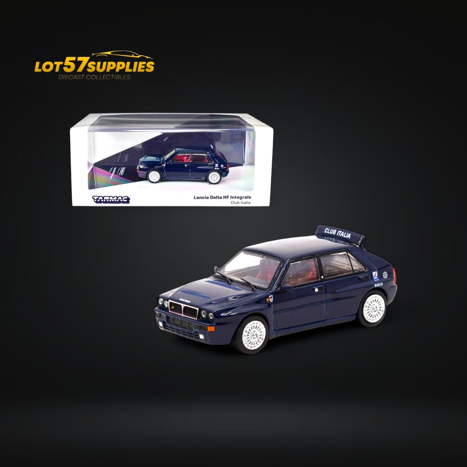 Tarmac Works Lancia Delta HF Integrale Dark Blue 1:64 - Evergreen Kings