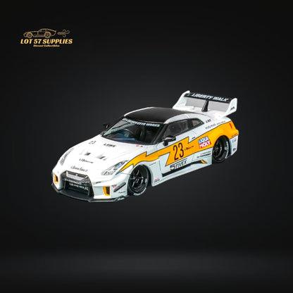 Nissan Skyline GT-R R35RR diecast model car in LBWK silhouette, 1:64 scale by Lot57Supplies Diecast Shop, detailed miniature vehicle