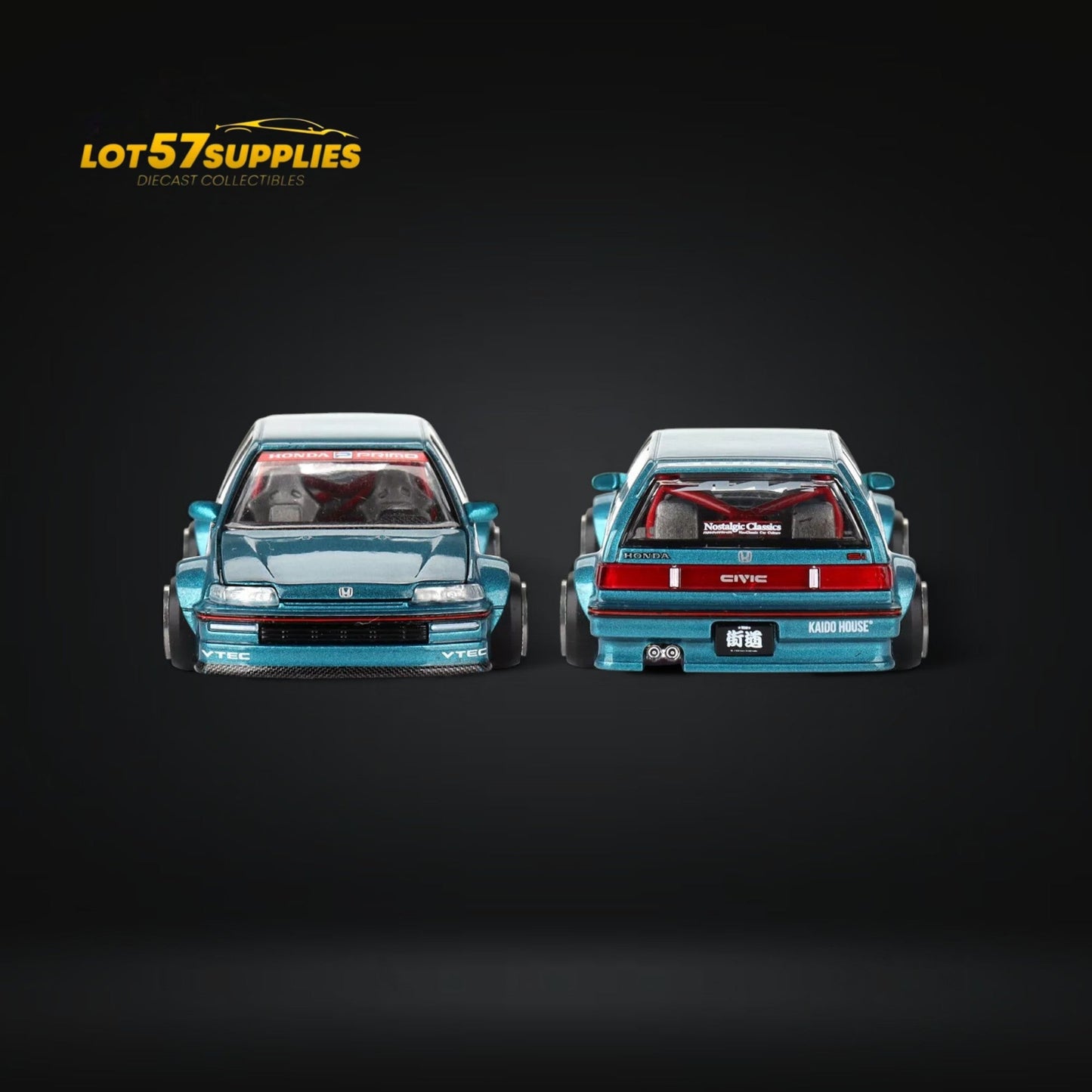 Mini GT x Kaido House Honda Civic EF Tahitian Green 1:64 - Evergreen Kings
