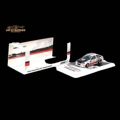 Diecast Mitsubishi Lancer Evo III and Toyota AE86 models in 1:64 scale by Lot57Supplies Diecast Shop, detailed miniature cars.