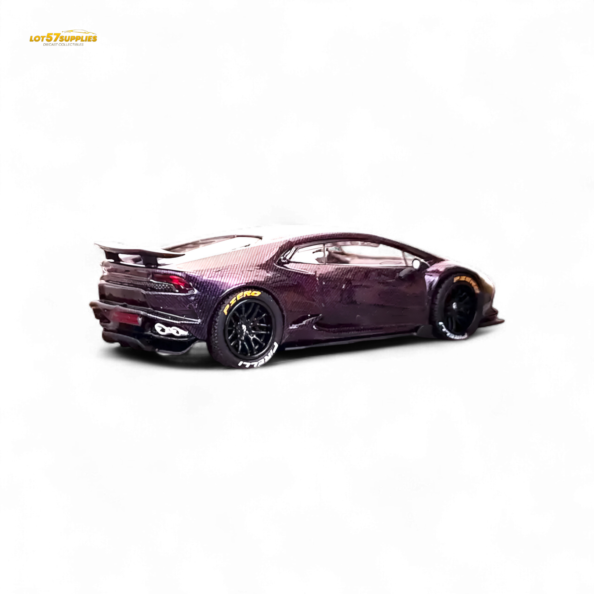 King Model Lamborghini Huracan LP610 Purple Carbon Fiber 1:64 - Evergreen Kings