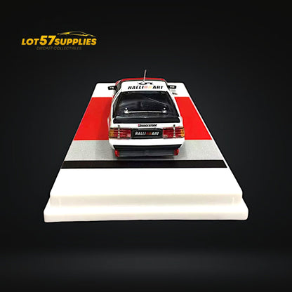 Detailed image of a 1:64 scale Mitsubishi Starion Macau Guia Race 1988 #5 diecast model by Tarmac Works.