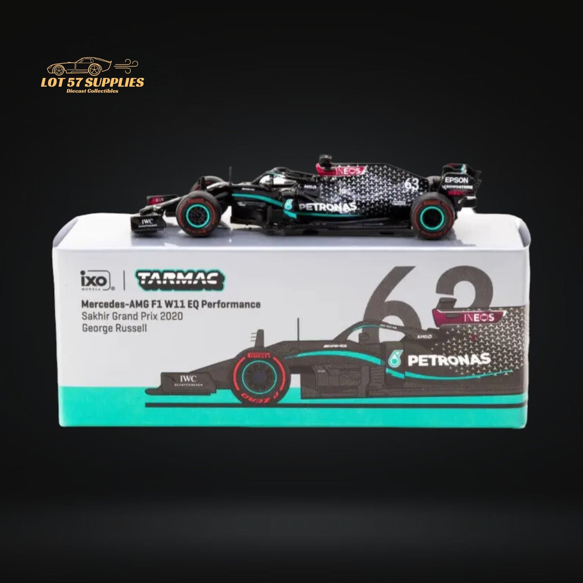 Tarmac Works Mercedes-AMG F1 W11 EQ Performance Russell 1:64 - Evergreen Kings