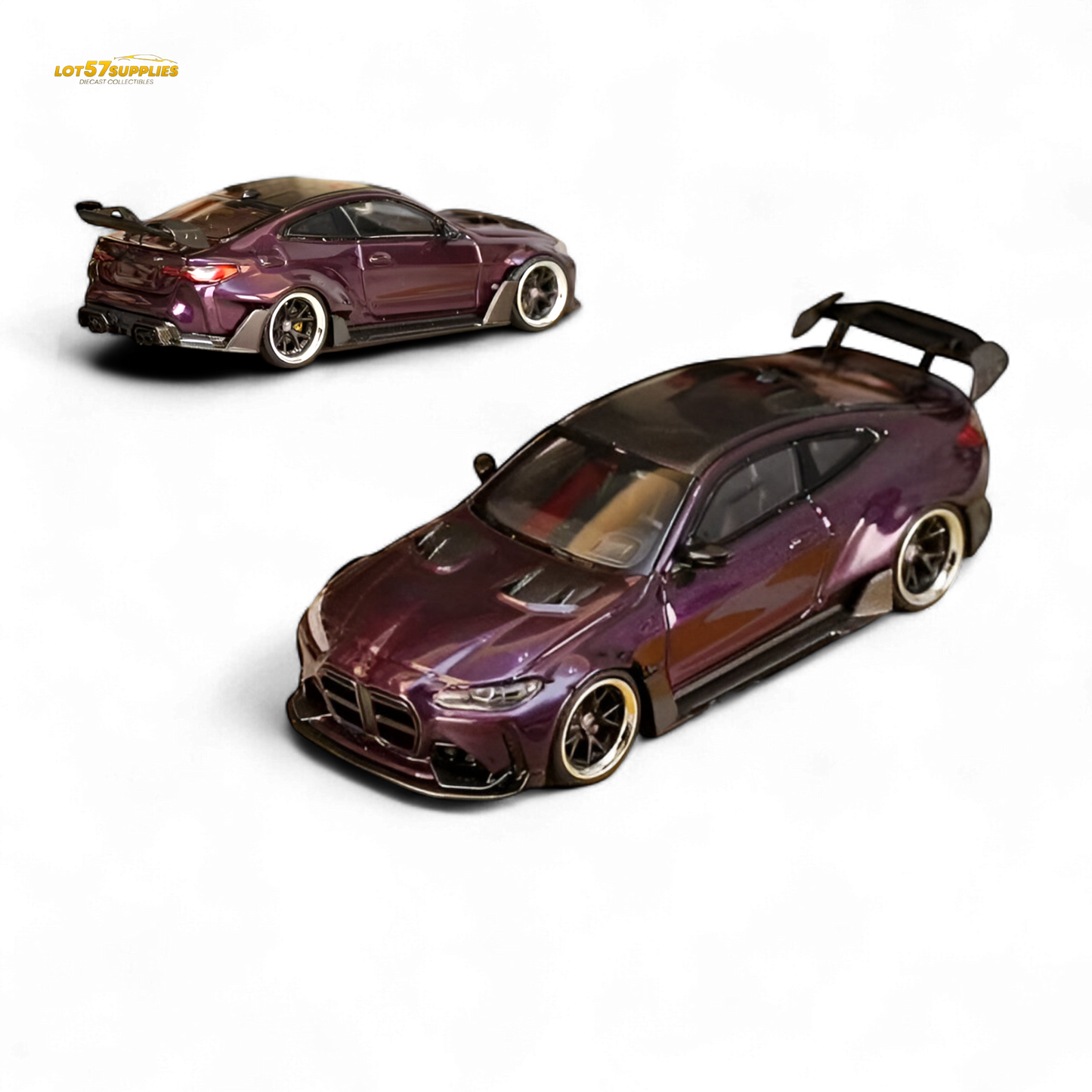 Street Weapon BMW M4 G82 Widebody Dark Purple 1:64 - Evergreen Kings