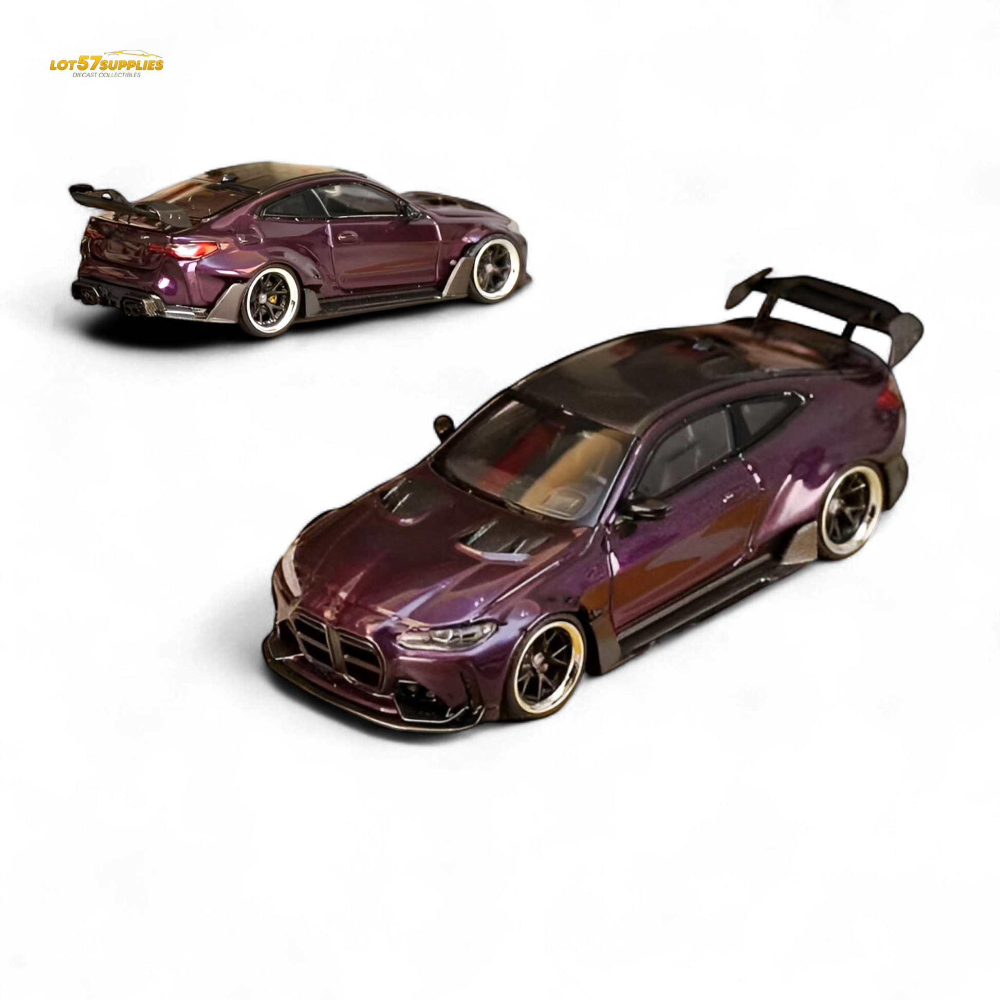 Street Weapon BMW M4 G82 Widebody Dark Purple 1:64 - Evergreen Kings