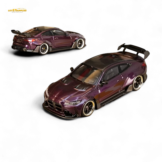 Street Weapon BMW M4 G82 Widebody Dark Purple 1:64 - Evergreen Kings