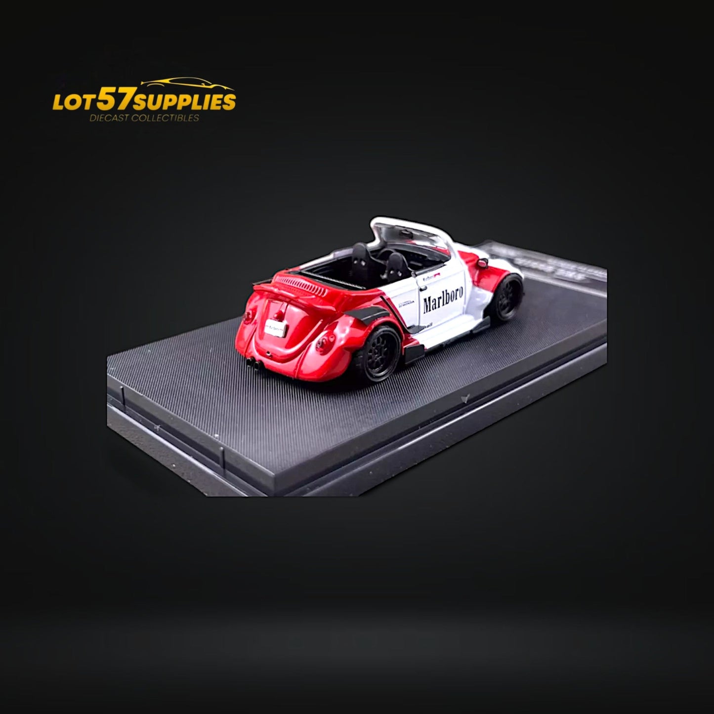 Volkswagen VW Beetle Convertible diecast model in 1:64 scale, detailed miniature car from Lot57Supplies Diecast Shop.