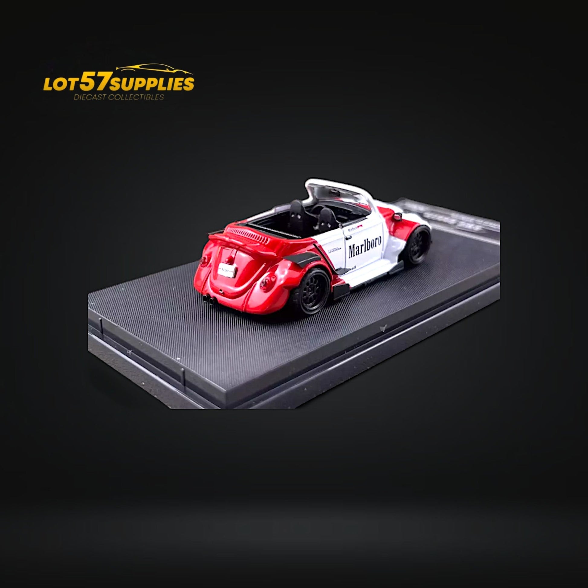 Volkswagen VW Beetle Convertible diecast model in 1:64 scale, detailed miniature car from Lot57Supplies Diecast Shop.
