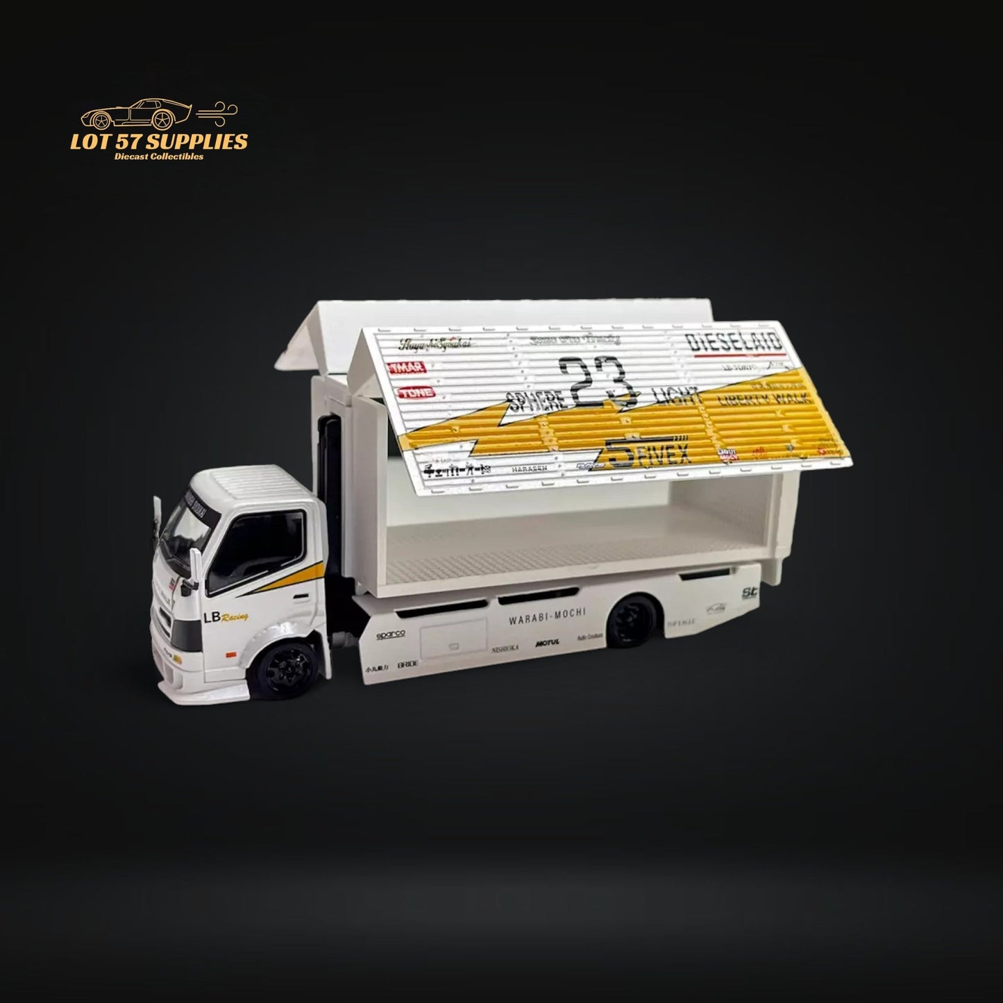 Hino 300 LBWK silhouette diecast model truck with MicroTurbo lighting, 1:64 scale, detailed miniature vehicle for collectors