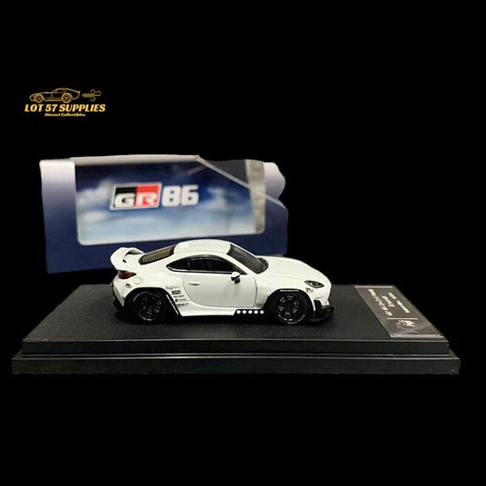 Fuji Toyota GR86 Rocket Bunny Pandem White 1:64 - Evergreen Kings