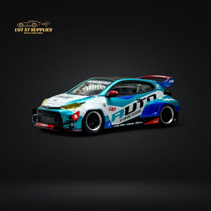 Fuji Toyota Yaris GR Auto Finesse Blue #99 1:64 - Evergreen Kings