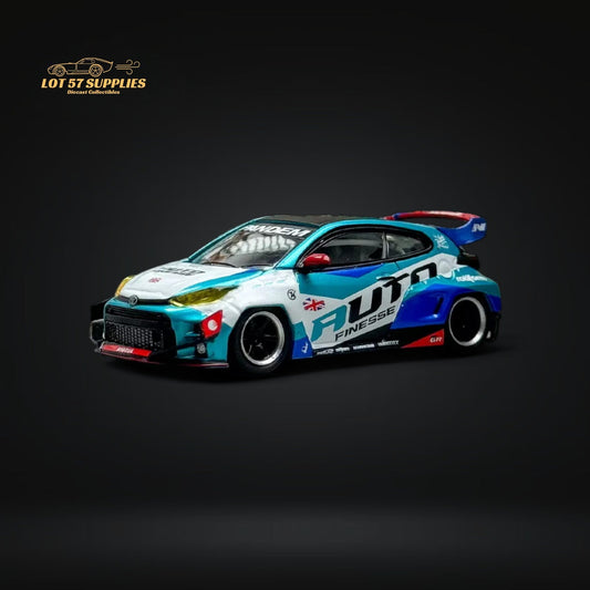Fuji Toyota Yaris GR Auto Finesse Blue #99 1:64 - Evergreen Kings