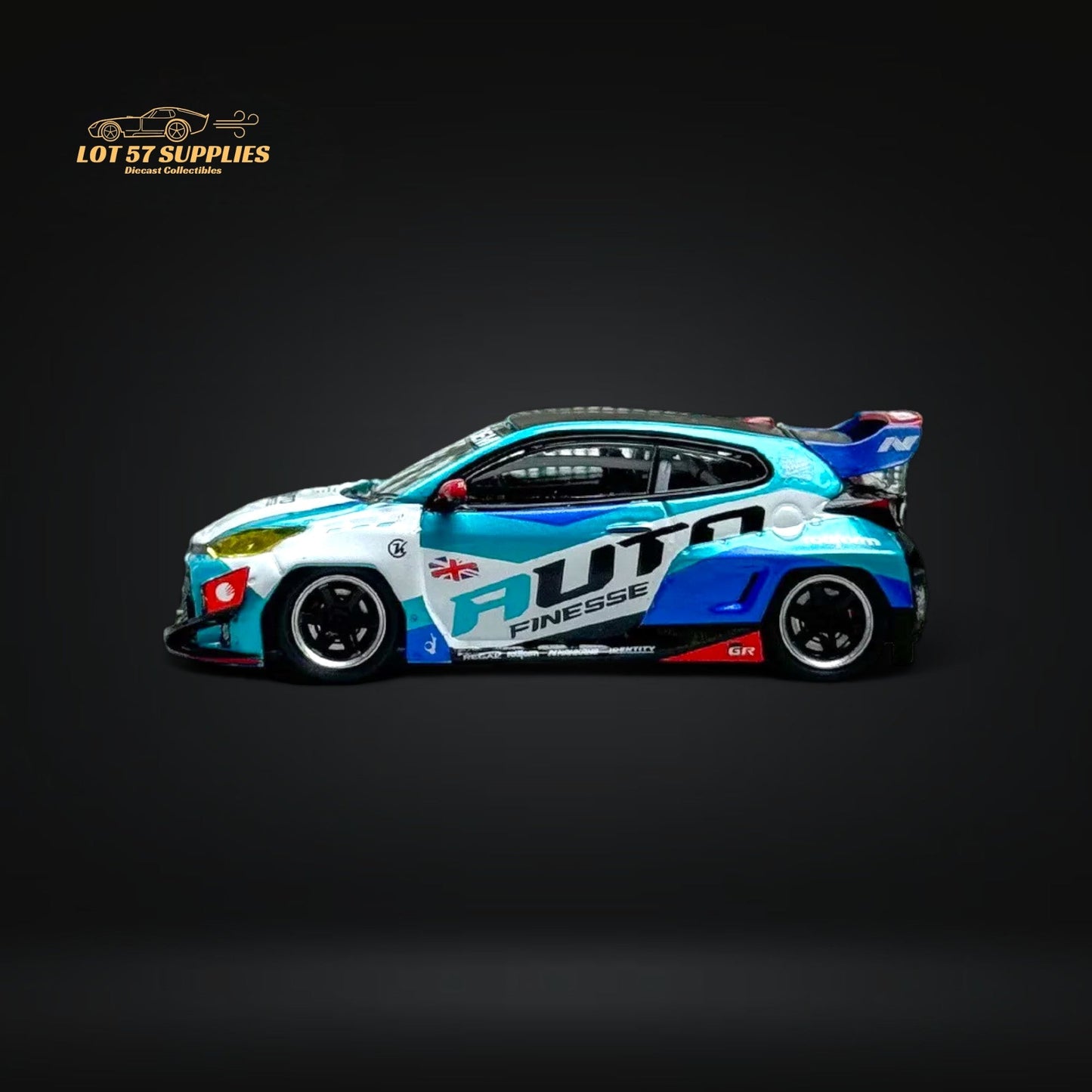 Fuji Toyota Yaris GR Auto Finesse Blue #99 1:64 - Evergreen Kings